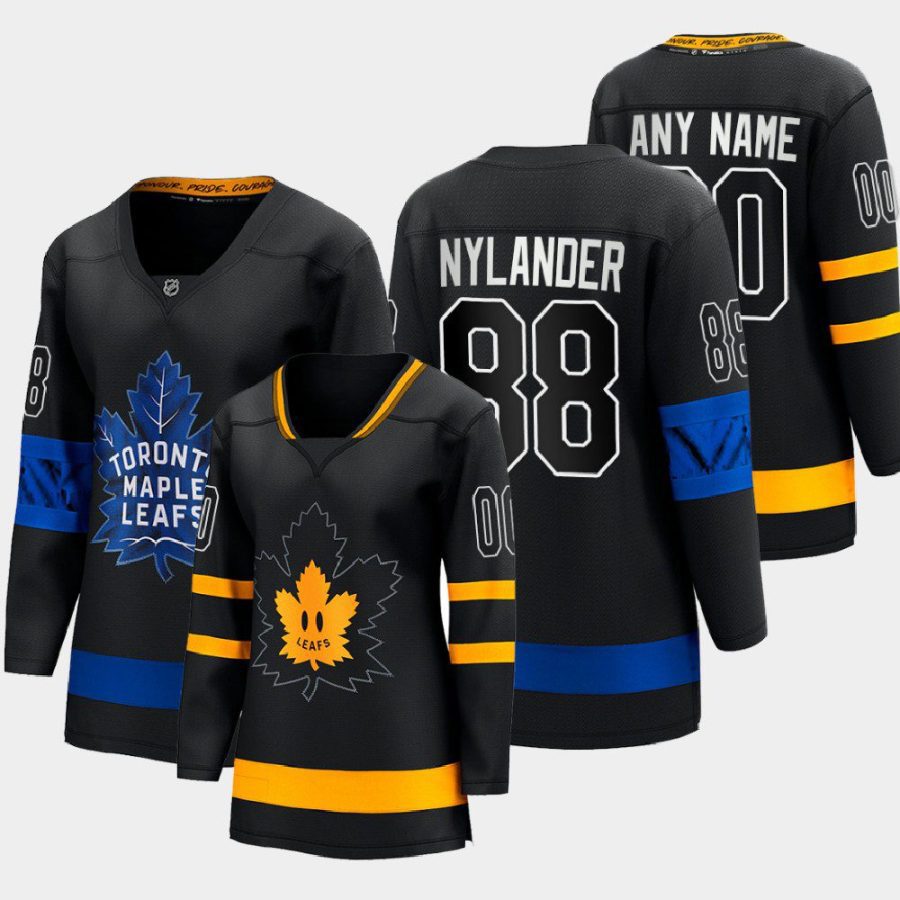 women maple leafs william nylander black 2022 alternate drew house reversible jersey