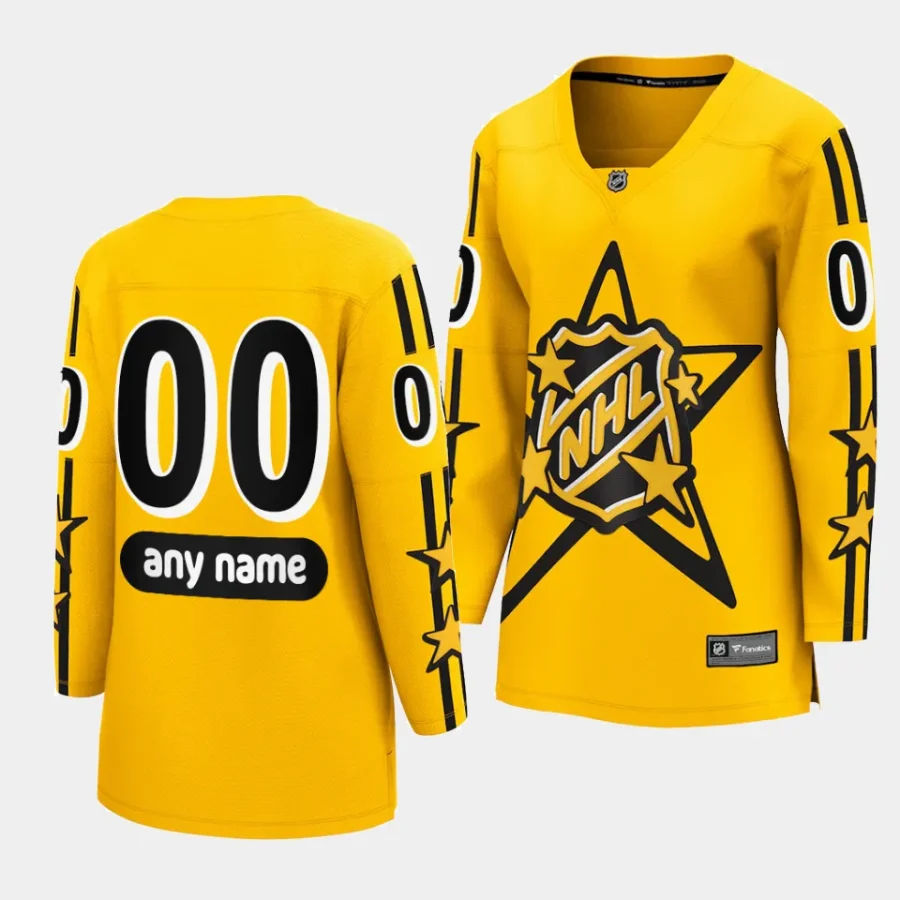 women nhl custom yellow 2024 nhl all star game breakaway jersey