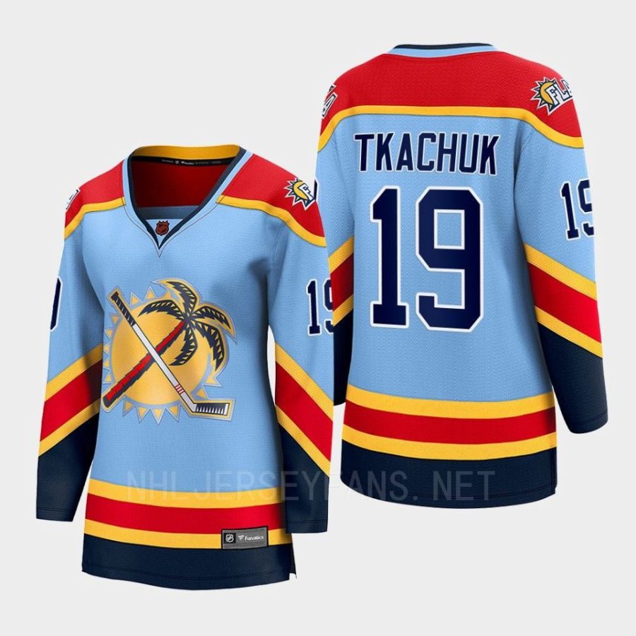 women panthers matthew tkachuk blue 2022 special edition 2.0 breakaway player retro jersey