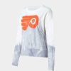 women philadelphia flyers concepts sport gray white orchard tie dye long sleeve t shirt