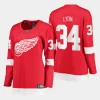 women red wings alex lyon red home breakaway player jersey