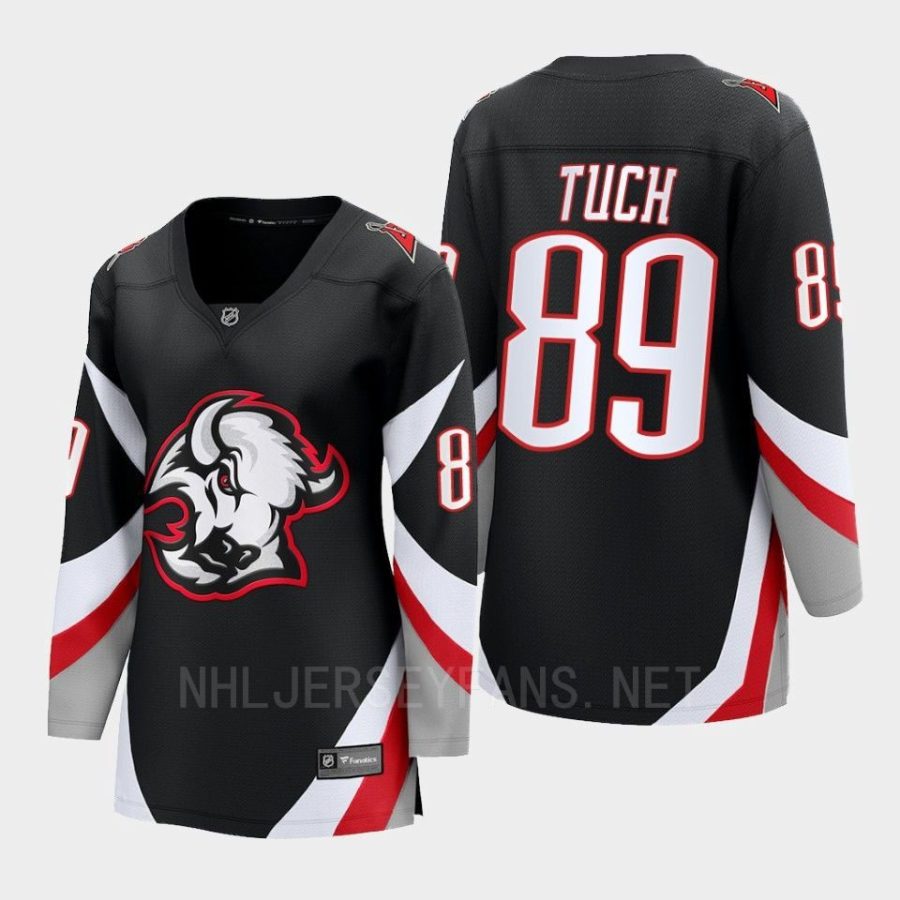 women sabres alex tuch black 2022 23 goathead third premier breakaway player jersey