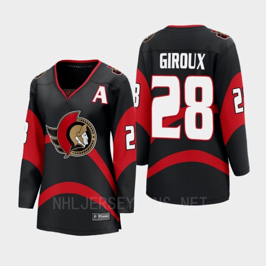 women senators claude giroux black 2022 special edition 2.0 breakaway retro jersey