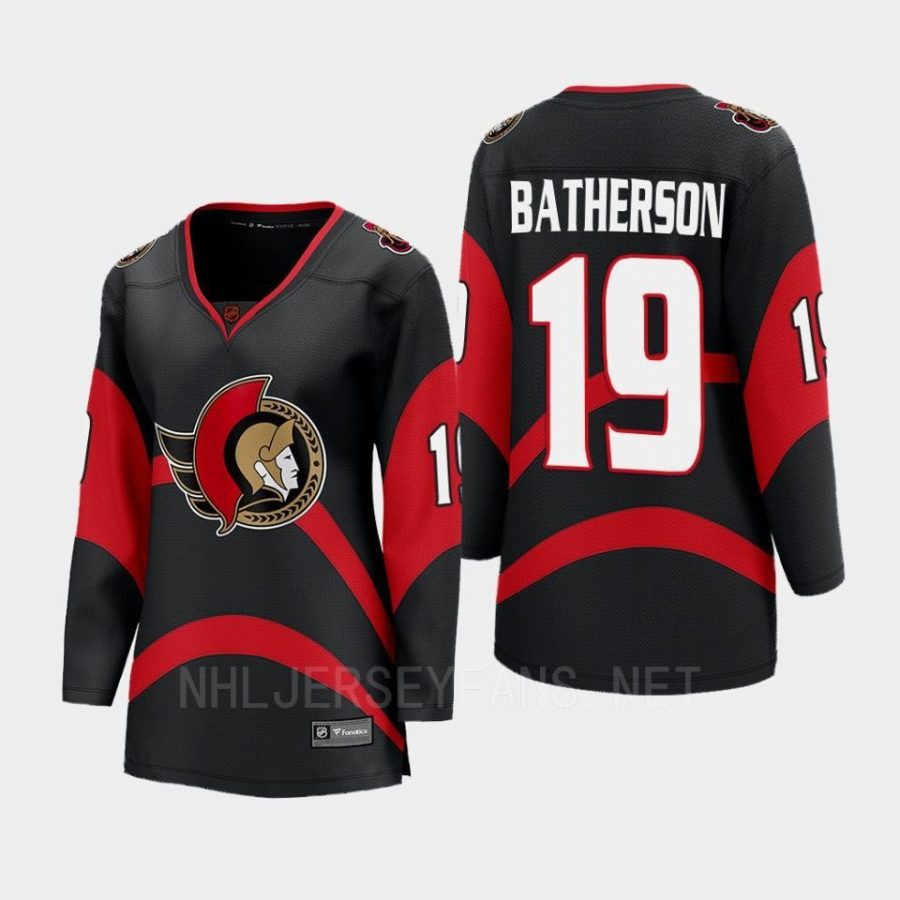 women senators drake batherson black 2022 special edition 2.0 breakaway retro jersey