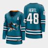 women sharks tomas hertl teal 2022 23 home premier breakaway jersey