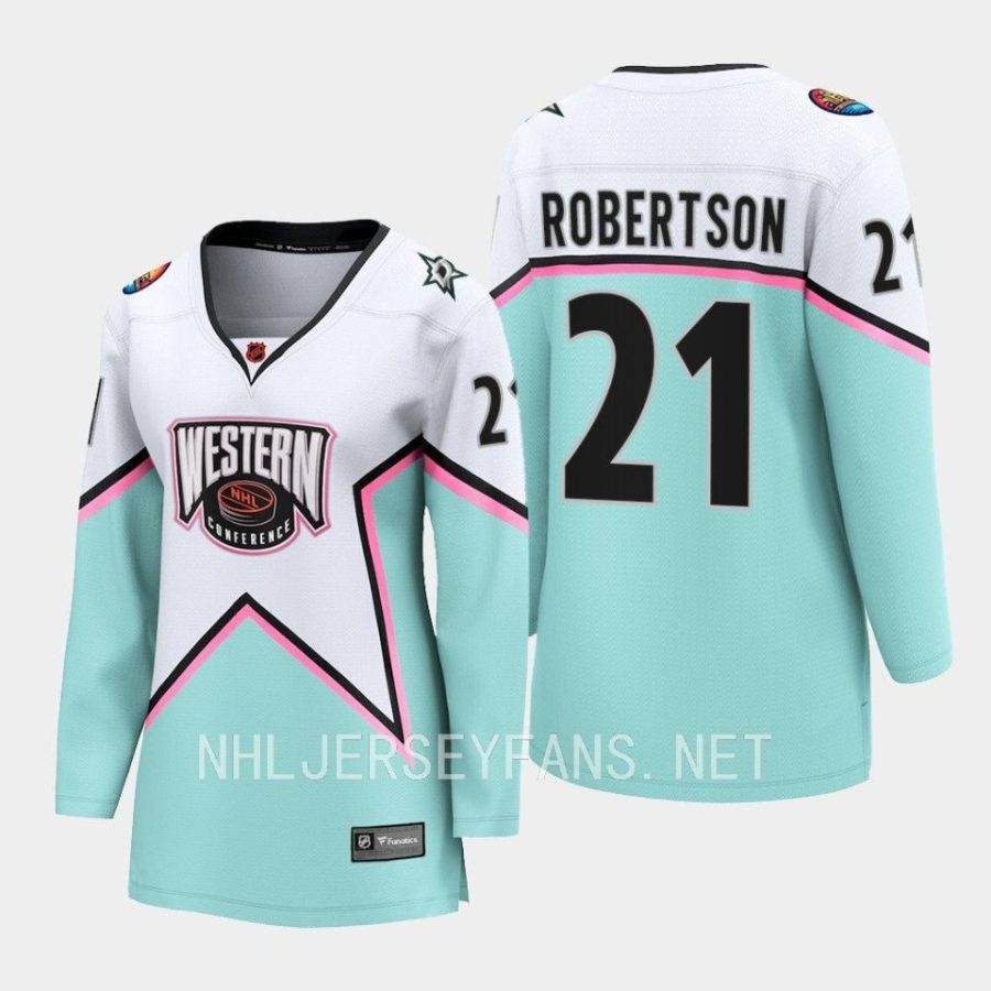 women stars jason robertson white 2023 nhl all star western conference breakaway player jersey