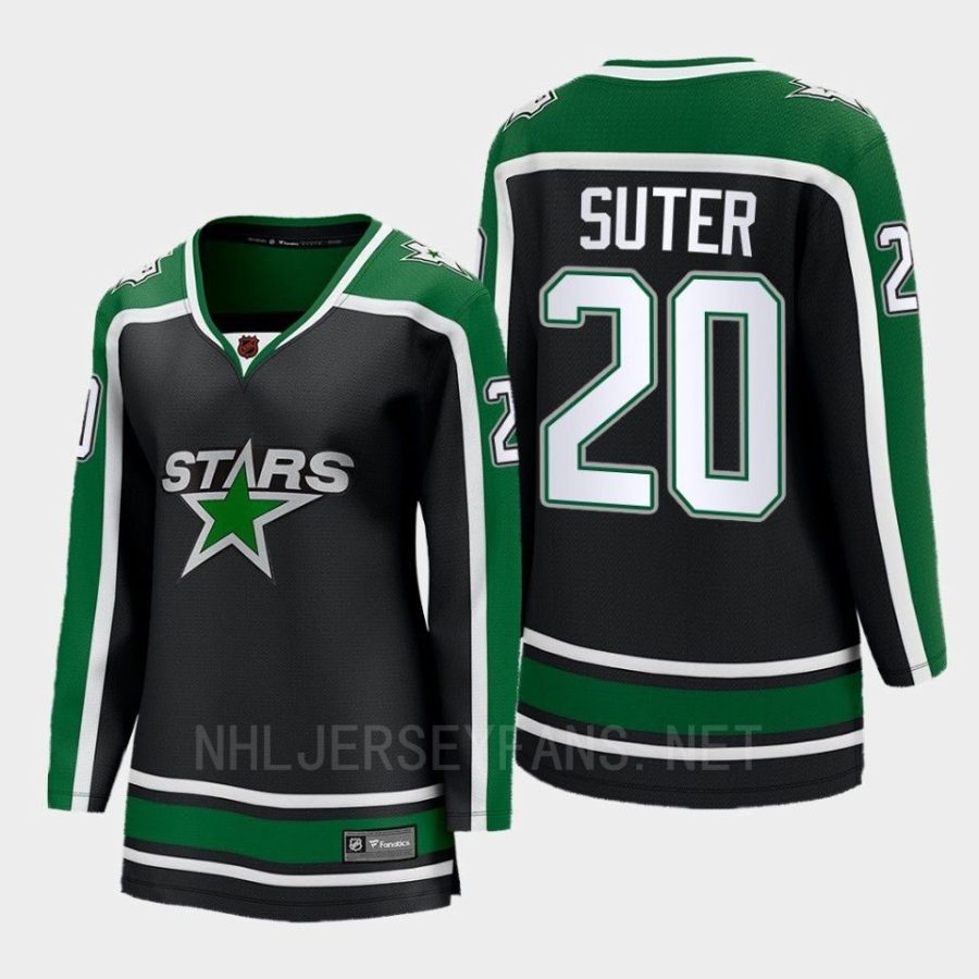 women stars ryan suter black 2022 special edition 2.0 breakaway player retro jersey