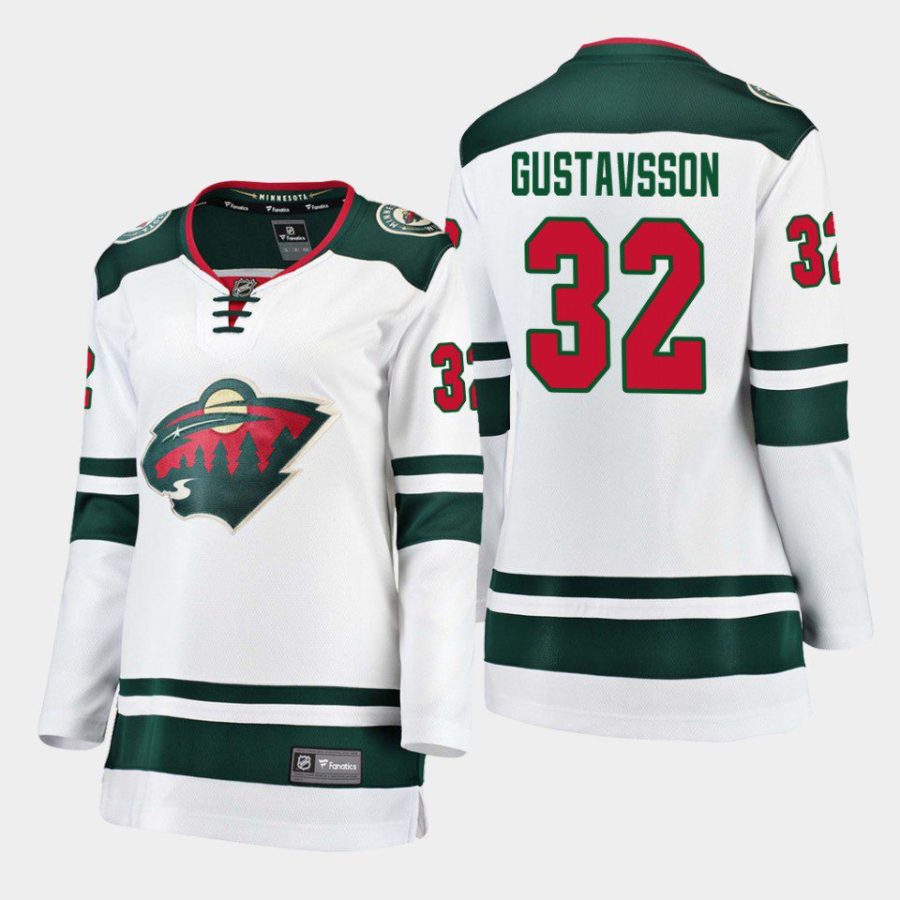 women wild filip gustavsson white 2022 away breakaway player jersey