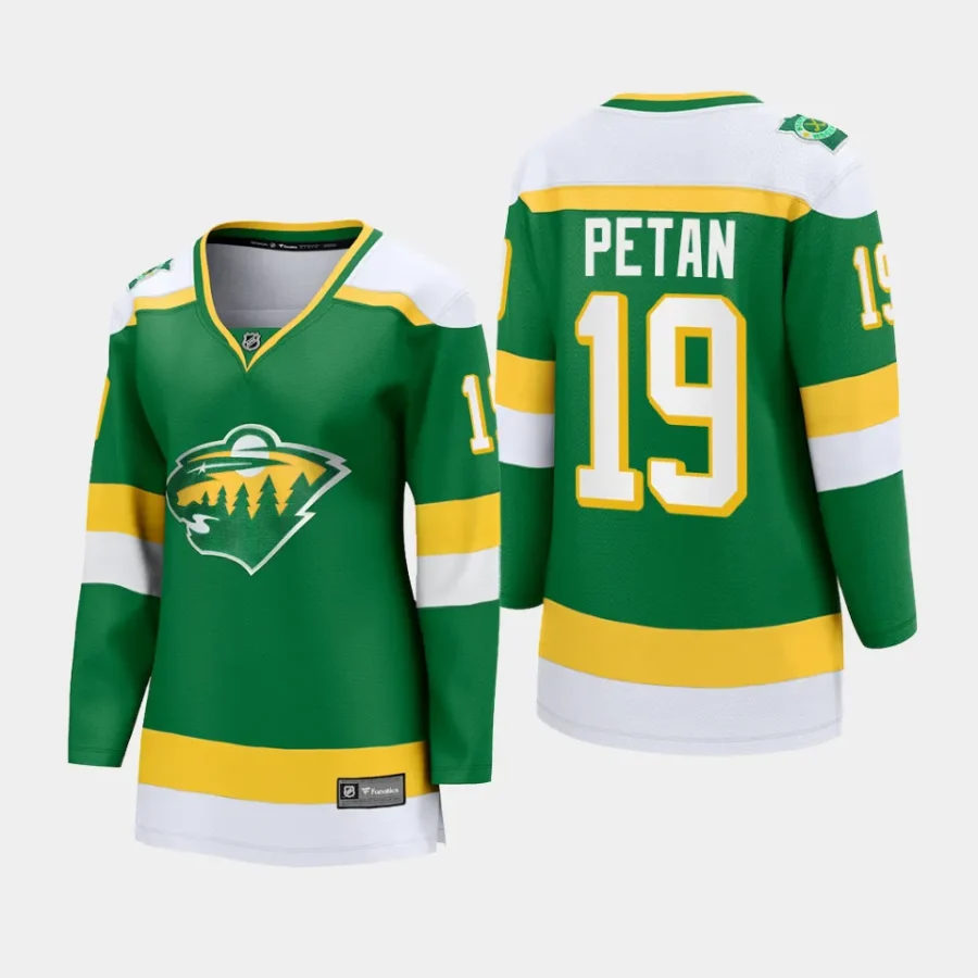 women wild nic petan green 2023 24 alternate premier breakaway player jersey