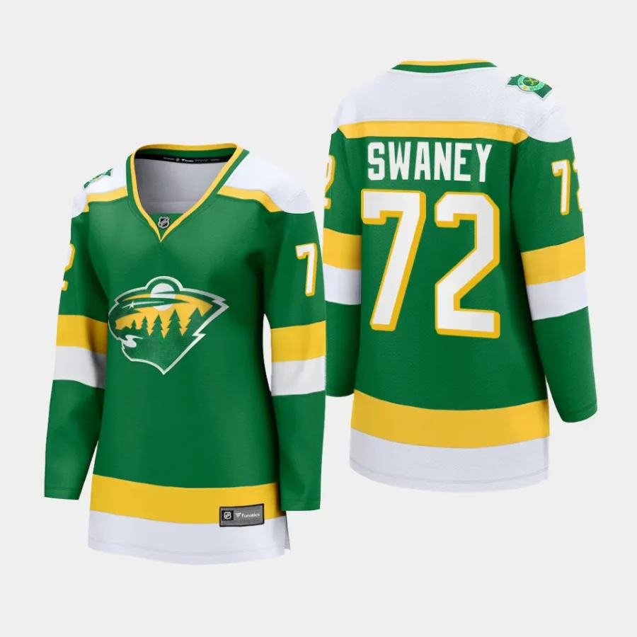 women wild nick swaney green 2023 24 alternate premier breakaway player jersey