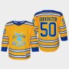 youth blues jordan binnington yellow 2022 special edition 2.0 replica retro jersey