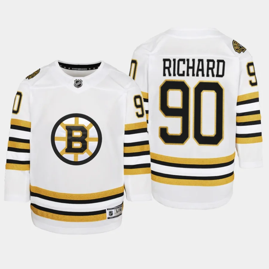 youth bruins anthony richard white 2023 24 100th anniversary premier player jersey