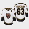 youth bruins brad marchand white 2022 special edition 2.0 replica retro jersey