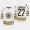 youth bruins hampus lindholm white 2023 24 100th anniversary premier player jersey