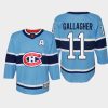 youth canadiens brendan gallagher blue 2022 special edition 2.0 replica retro jersey