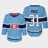 youth canadiens carey price blue 2022 special edition 2.0 replica retro jersey