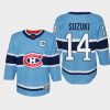 youth canadiens nick suzuki blue 2022 special edition 2.0 replica retro jersey