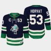 youth canucks bo horvat navy 2022 special edition 2.0 premier retro jersey