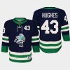 youth canucks quinn hughes navy 2022 special edition 2.0 premier retro jersey