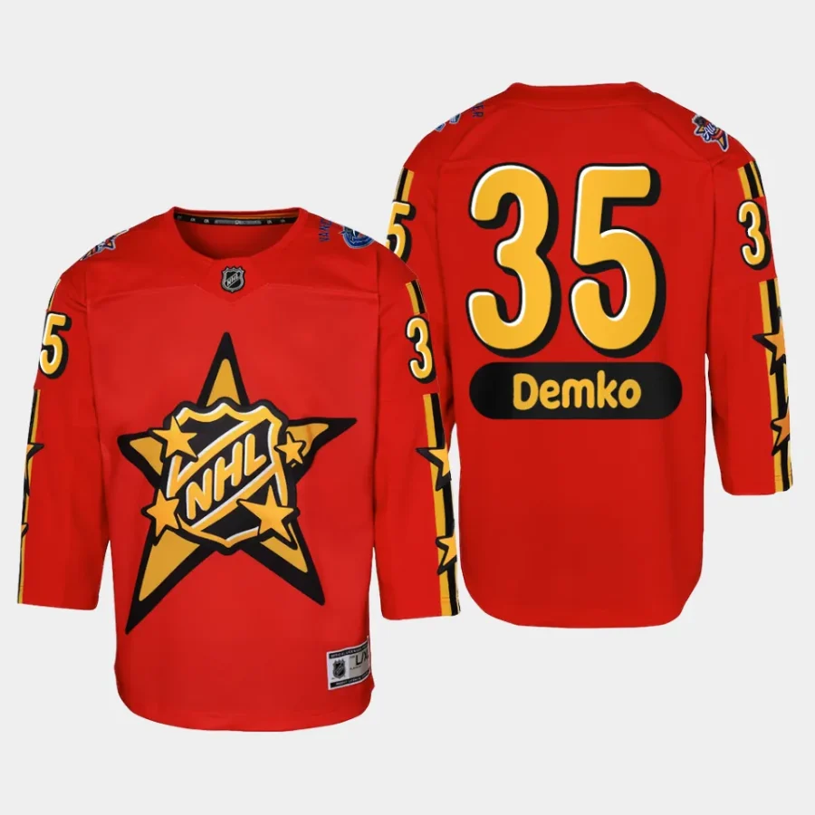 youth canucks thatcher demko red 2024 nhl all star game premier jersey