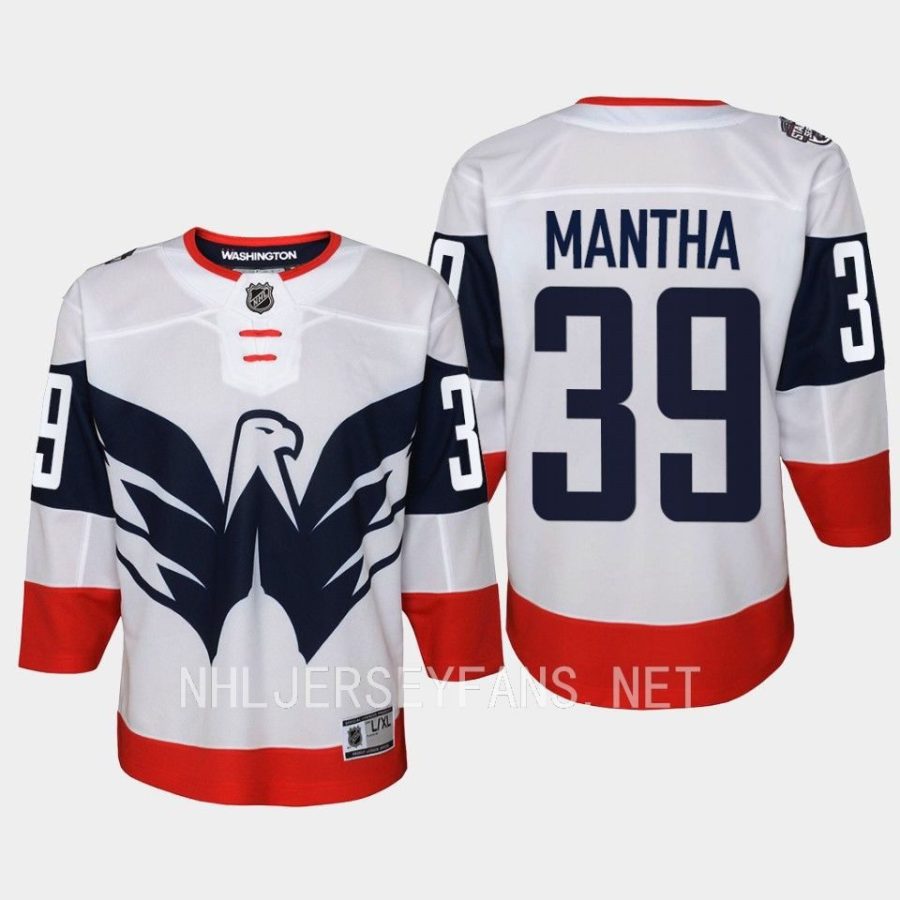 youth capitals anthony mantha white 2023 nhl stadium series player jersey