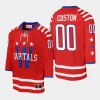 youth capitals custom red 2015 blue line mitchell ness jersey