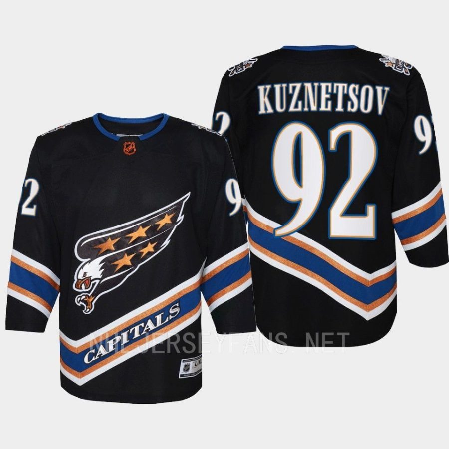 youth capitals evgeny kuznetsov black 2022 special edition 2.0 premier retro jersey