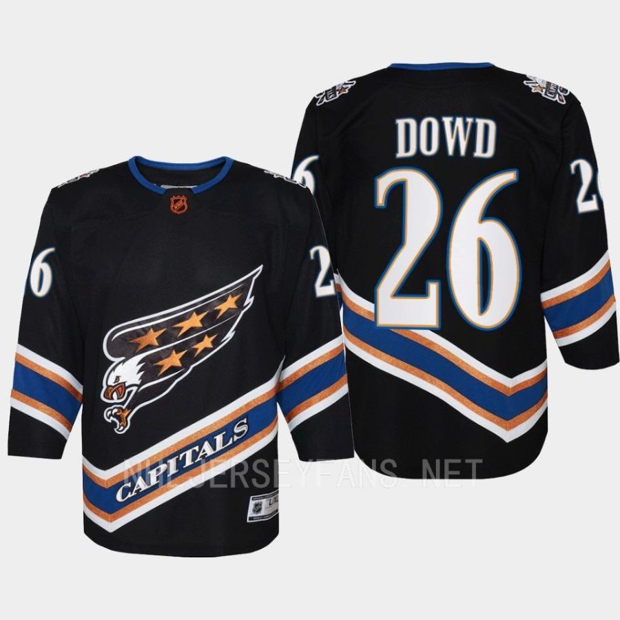 youth capitals nic dowd black 2022 special edition 2.0 premier retro jersey