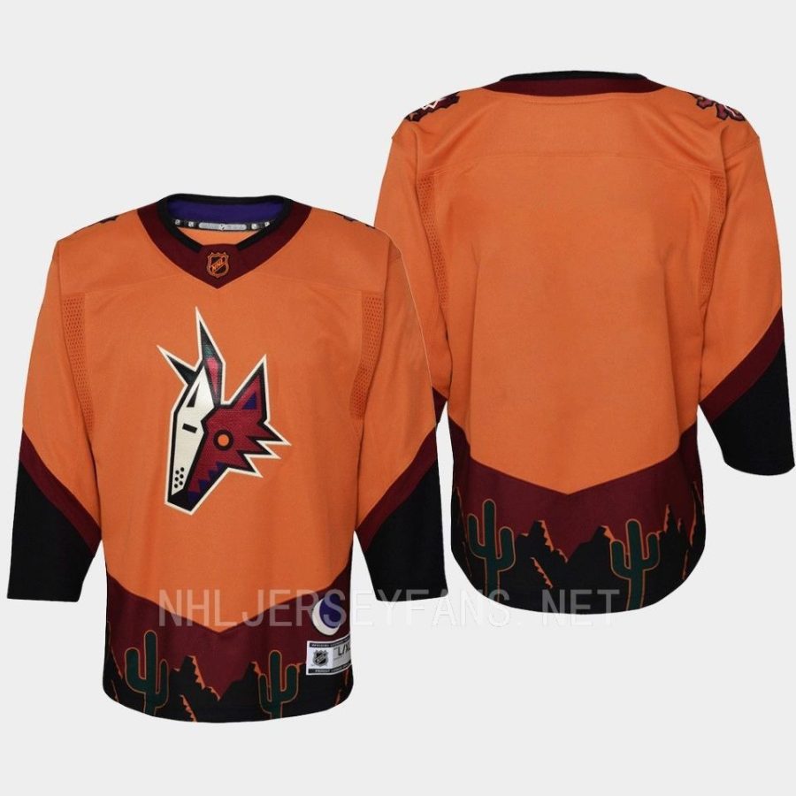 youth coyotes blank orange 2022 special edition 2.0 premier retro jersey