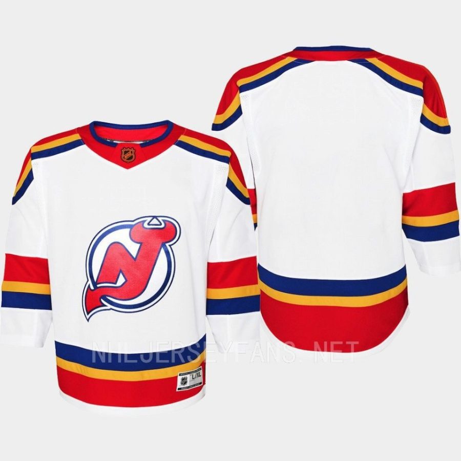 youth devils blank white 2022 special edition 2.0 premier retro jersey