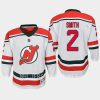 youth devils brendan smith white 2022 23 heritage replica jersey