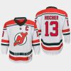 youth devils nico hischier white 2022 23 heritage replica jersey