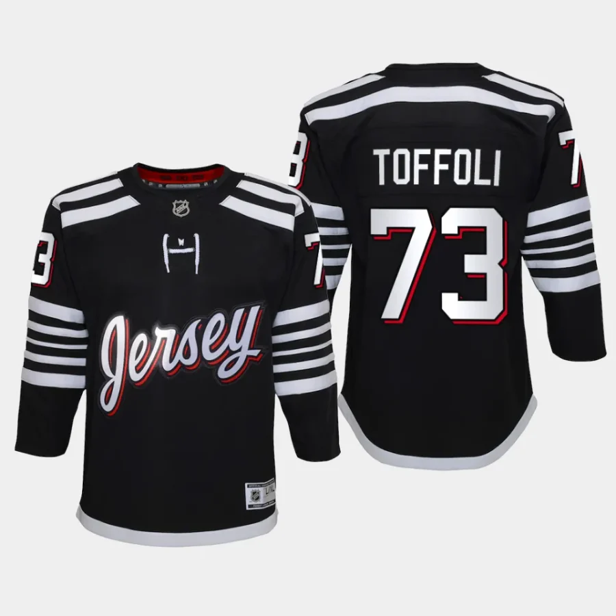 youth devils tyler toffoli black alternate premier player jersey