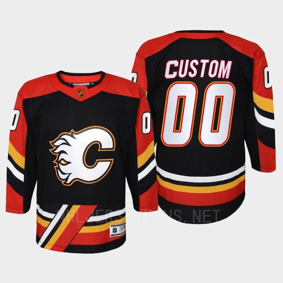 youth flames custom black 2022 special edition 2.0 replica retro jersey