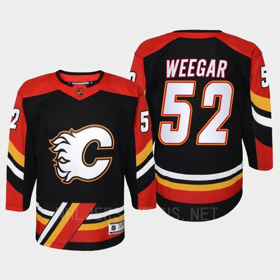 youth flames mackenzie weegar black 2022 special edition 2.0 replica retro jersey