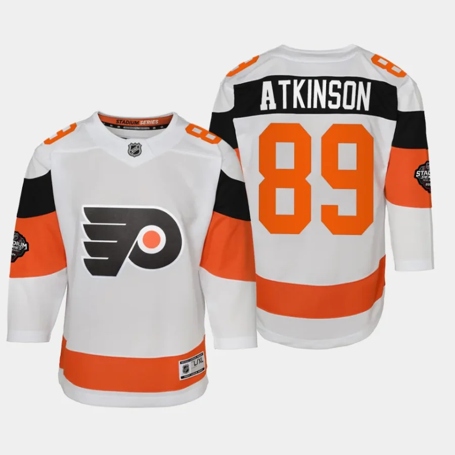 youth flyers cam atkinson white 2024 nhl stadium series premier player jersey