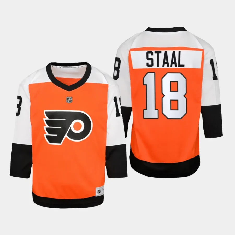 youth flyers marc staal burnt orange home replica player jersey