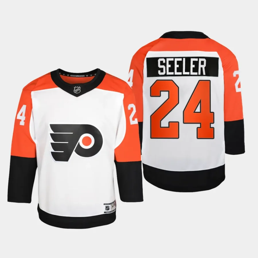 youth flyers nick seeler white 2023 24 away premier player jersey