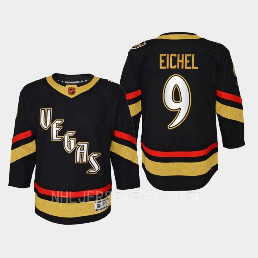 youth golden knights jack eichel black 2022 special edition 2.0 premier retro jersey