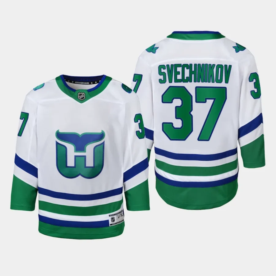 youth hurricanes andrei svechnikov white whalers replica jersey