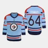 youth jets logan stanley light blue 2023 24 rcaf centennial replica player jersey