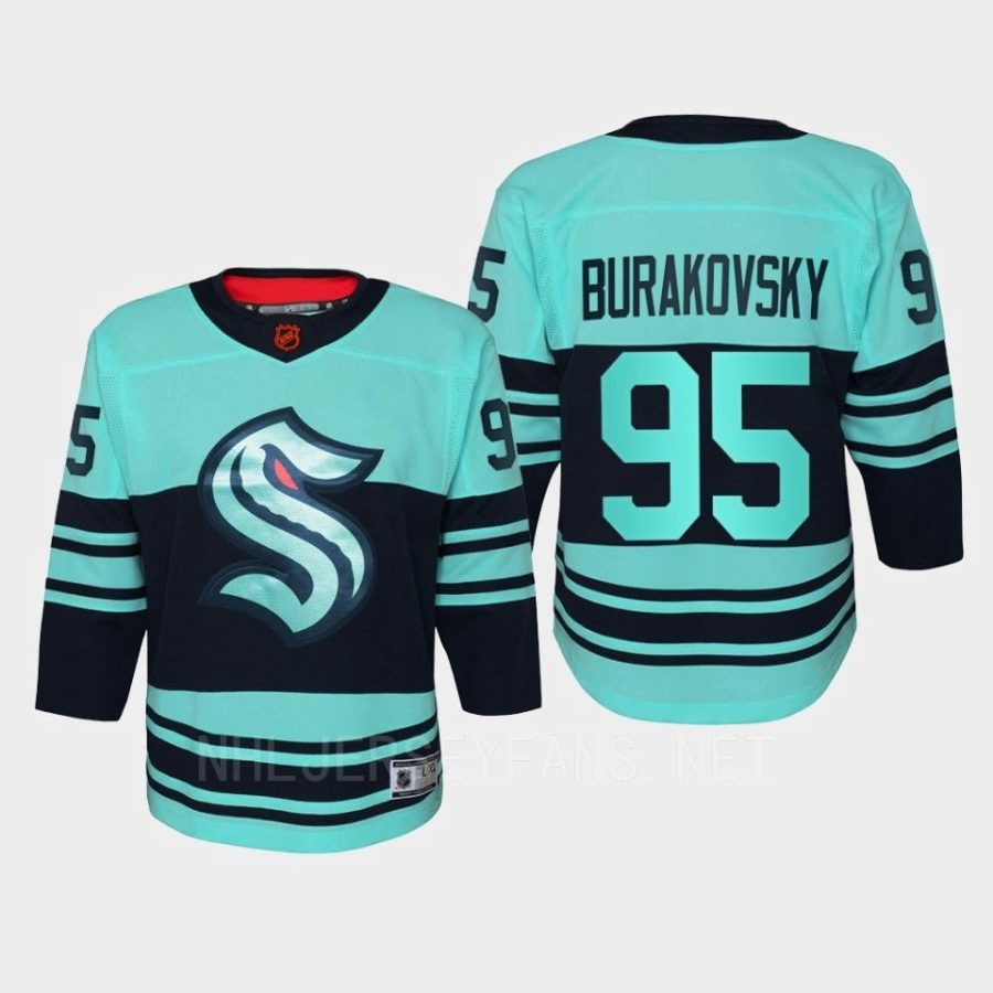 youth kraken andre burakovsky ice blue 2022 special edition 2.0 replica retro jersey