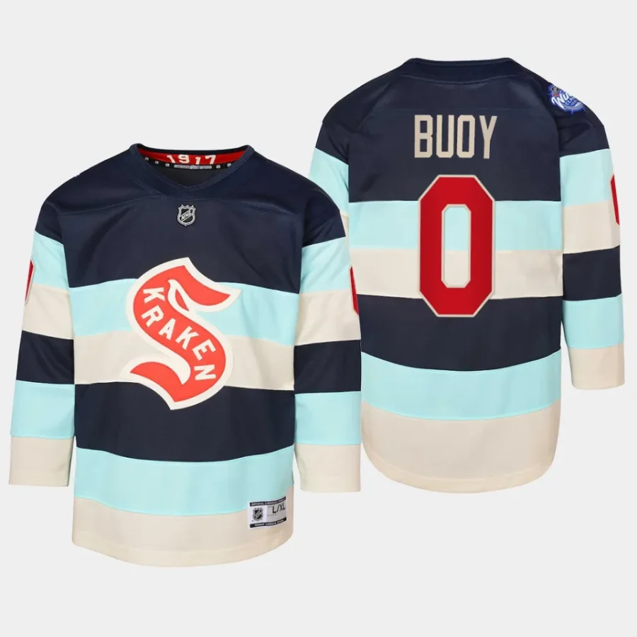 youth kraken buoy blue 2024 nhl winter classic premier player jersey