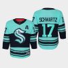 youth kraken jaden schwartz ice blue 2022 special edition 2.0 replica retro jersey