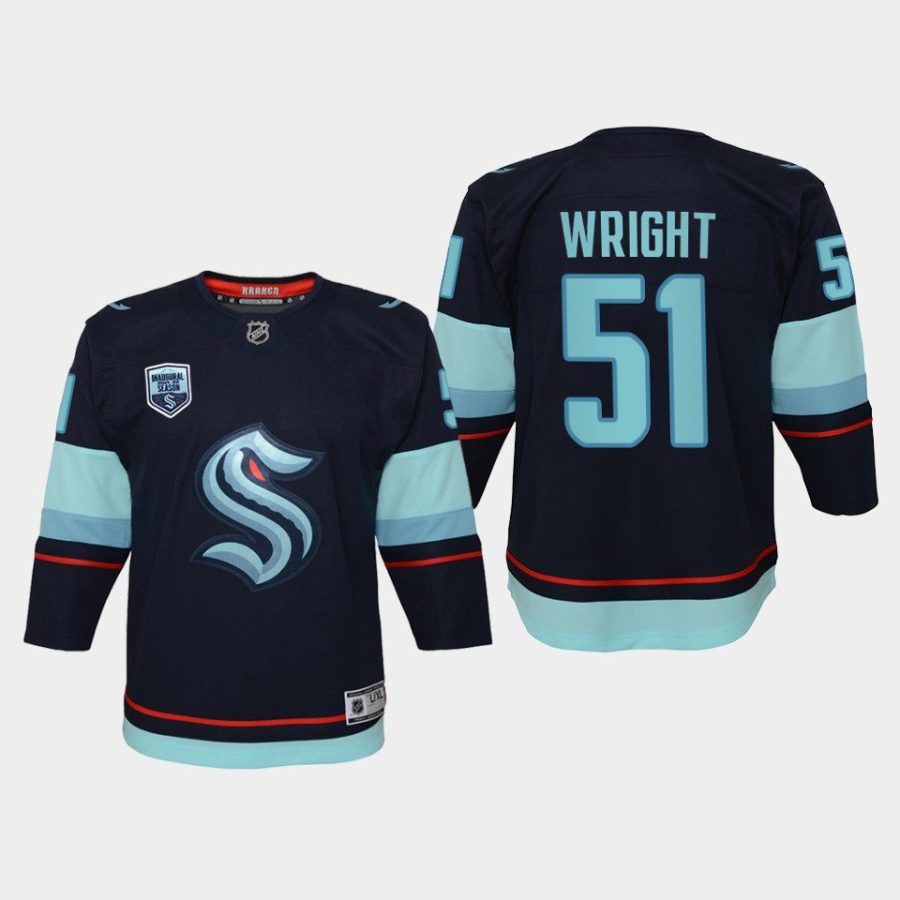 youth kraken shane wright navy home 2022 nhl draft jersey