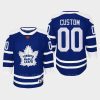 youth maple leafs custom blue 2022 special edition 2.0 replica retro jersey