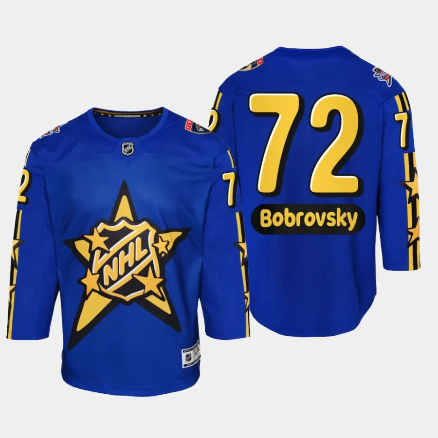 youth panthers sergei bobrovsky blue 2024 nhl all star game premier jersey