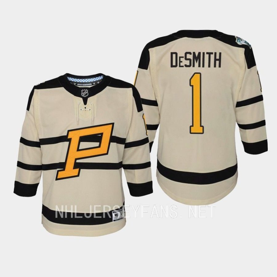 youth penguins casey desmith cream 2023 winter classic premier jersey