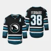 youth sharks mario ferraro black 2023 24 cali fin 3rd alternate replica jersey