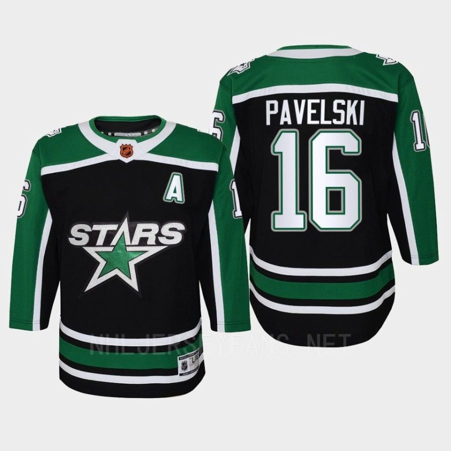 youth stars joe pavelski black 2022 special edition 2.0 replica retro jersey